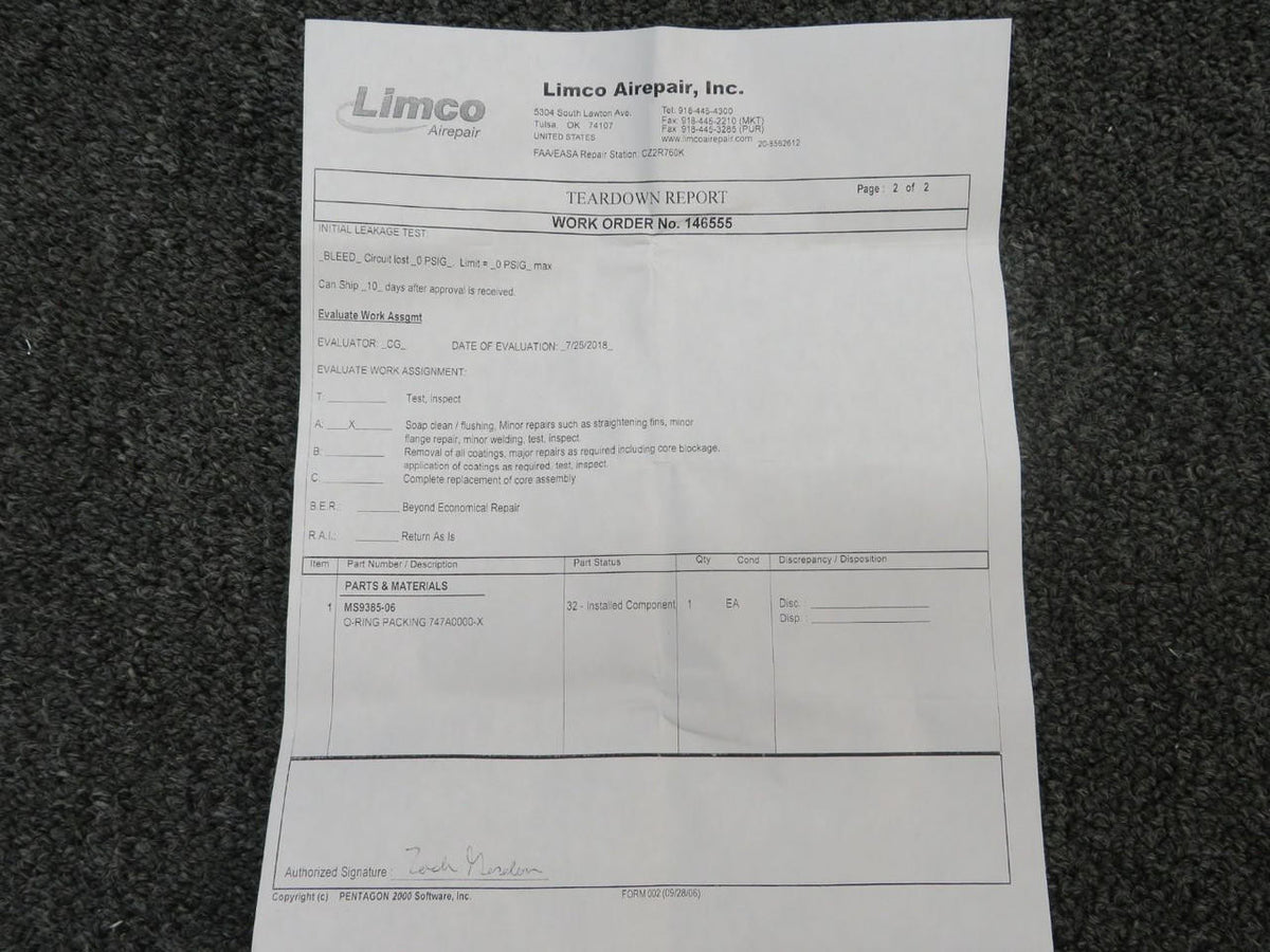Liebherr 747C0000-01 Liebherr Water Extractor With 8130-3 (Overhauled)