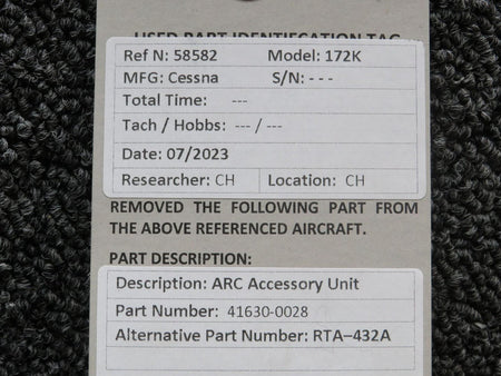 ARC 41630-0028 ARC RTA-432A Accessory Unit (Volts:28)