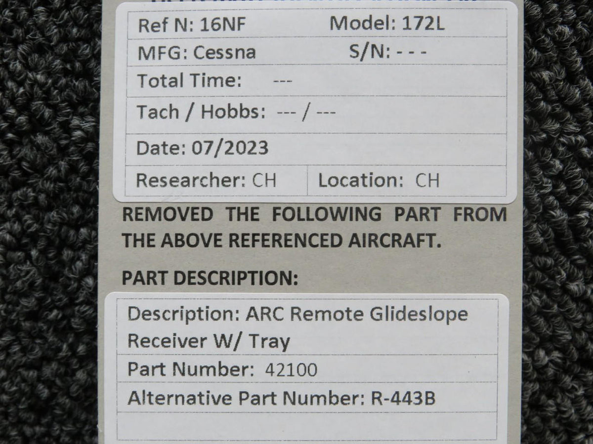 ARC 42100 ARC R-443B Remote Glideslope Receiver with Tray