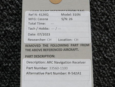 ARC 33560-1100 ARC R-542A Navigation Receiver