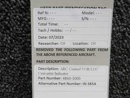 ARC 46860-1000 ARC IN-385A VOR-LOC Converter Indicator