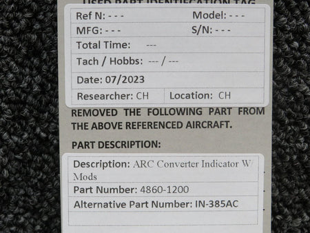 ARC 46860-1200 ARC IN-385AC VOR-LOC Converter Indicator with Mods