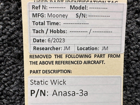 Does Not Apply ANASA-3A Static Wick Assembly