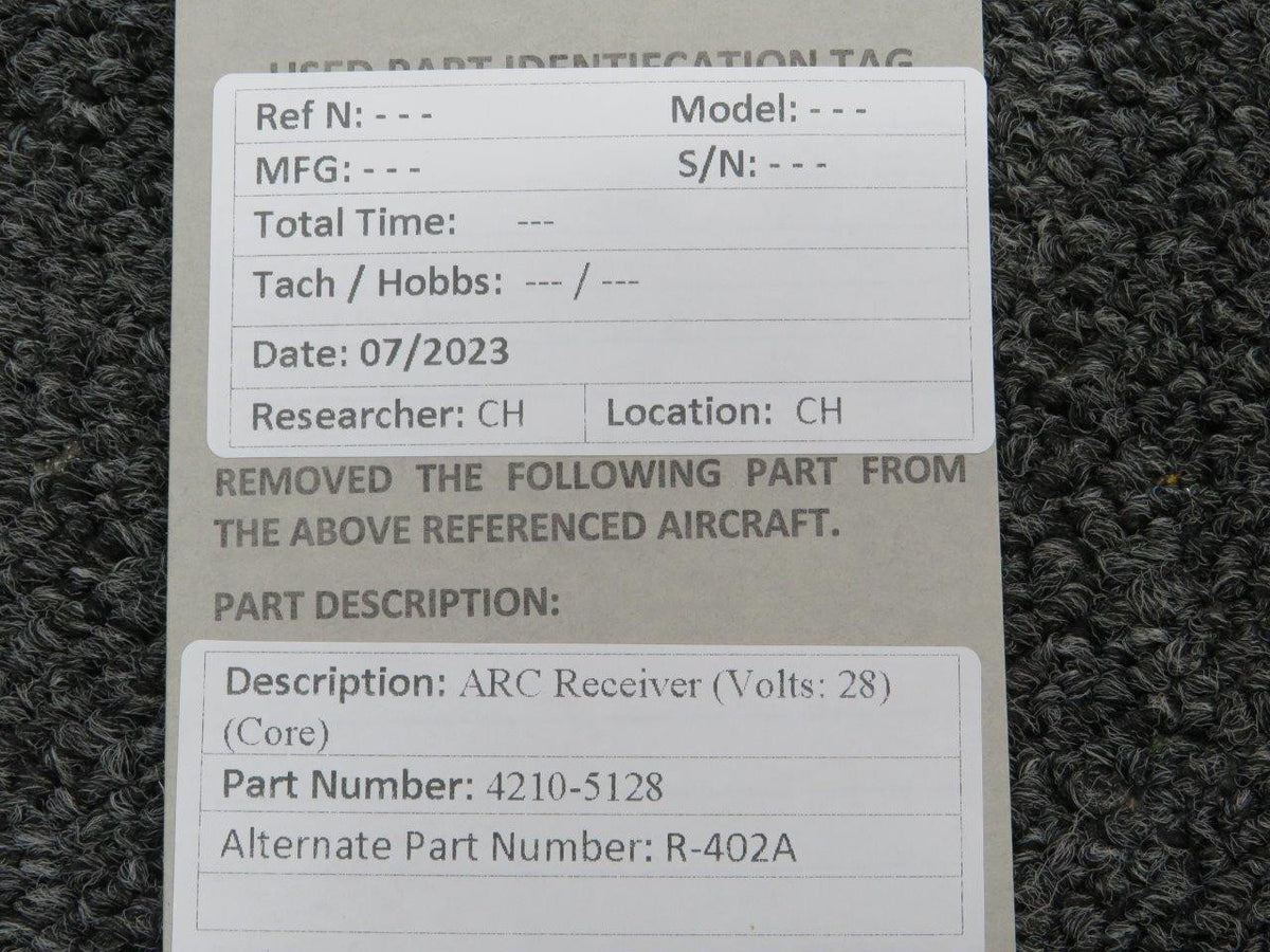 ARC 42410-5128 ARC R-402A Receiver (Volts: 28) (Core)