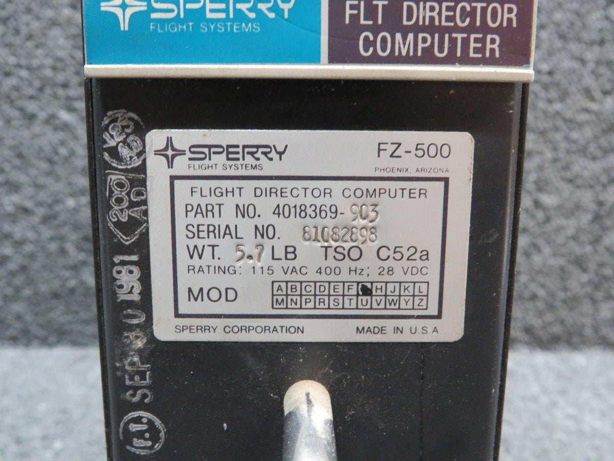 Honeywell 4018369-903 Honeywell FZ-500 Flight Director Computer (28V)