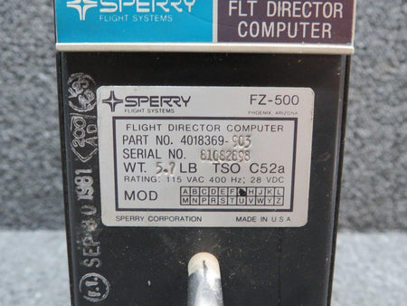 Honeywell 4018369-903 Honeywell FZ-500 Flight Director Computer (28V)
