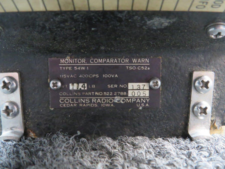 Collins 522-278-005 Collins 54W-01 Comparator Warning Monitor (Core)