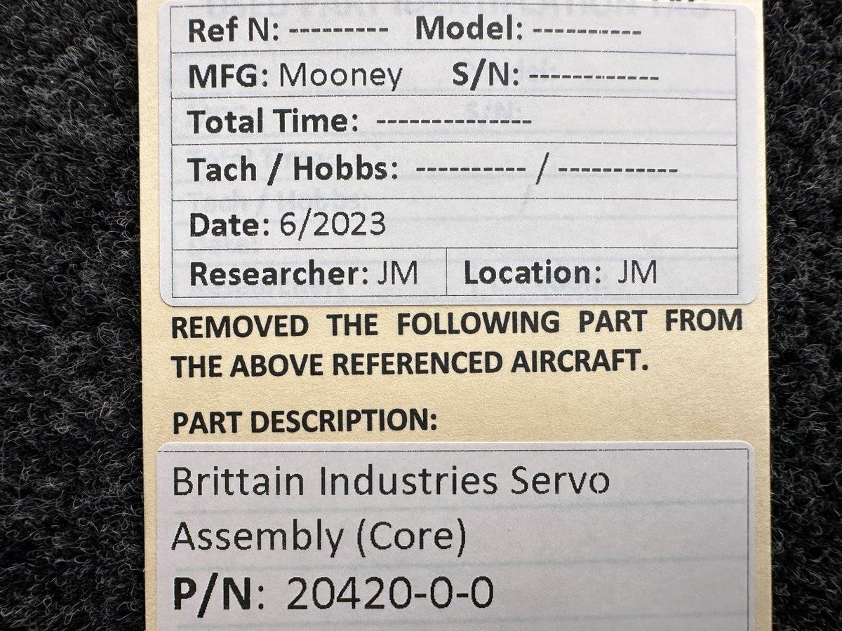 Brittain Industries 20420-0-0 Brittain Industries Servo Assembly (Core)