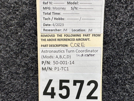 Astronautics  50-001-14 Astronautics P1-TC1 Turn Coordinator Indicator (Core)