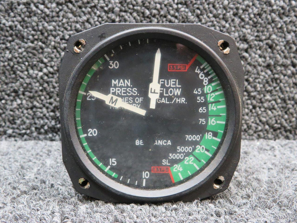 196756 Aircraft Instruments Manifold and Fuel Flow Indicator