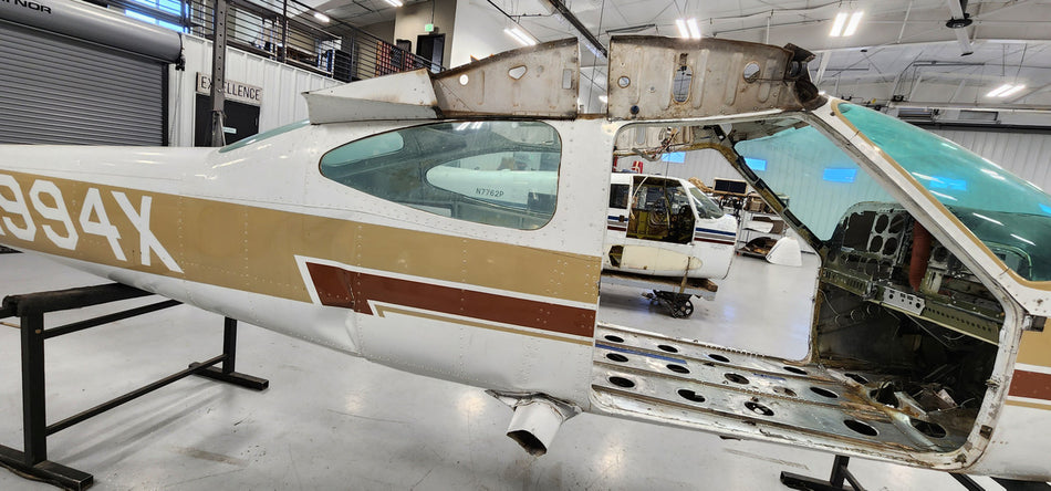 Cessna 177 Fuselage w Bill of Sale, Data Tag, Airworthiness, and Logs