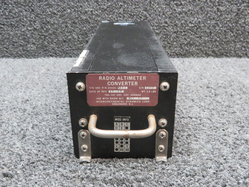 29400-4117 Intercontinental Dynamics Radio Altimeter Converter w Mods