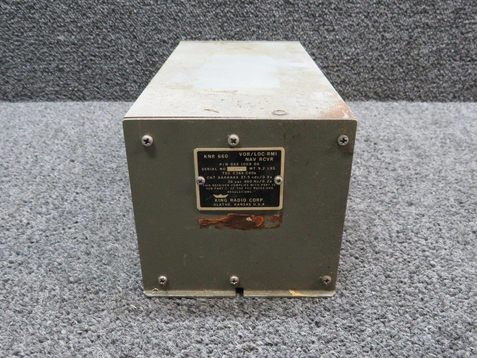 066-1008-00 King Radio KNR-660 VOR-LOC-RMI NAV Receiver