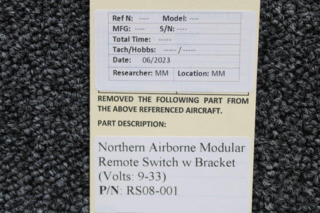 Northern Airborne Technology RS08-001 Northern Airborne Modular Remote Switch with Bracket (Volts: 9-33)