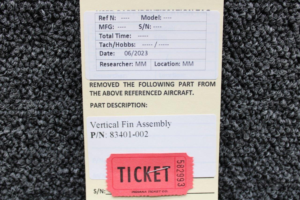Piper Aircraft Parts 83401-002 Piper PA46-310P Vertical Fin