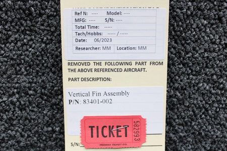 Piper Aircraft Parts 83401-002 Piper PA46-310P Vertical Fin