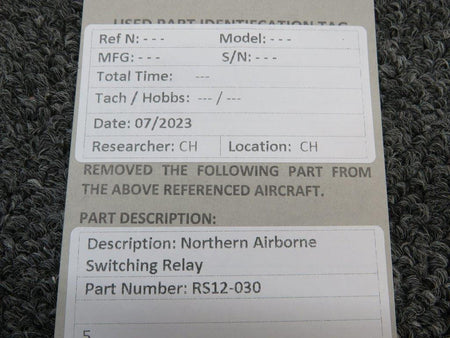 Northern Airborne Technology RS12-030 Northern Airborne Switching Relay (10-33VDC)