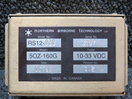 Northern Airborne Technology RS12-030 Northern Airborne Switching Relay (10-33VDC)