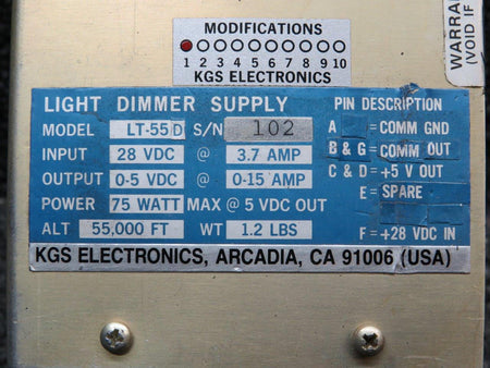 KGS Electronics LT-55(D) KGS Electronics Light Dimmer Supply (28V)