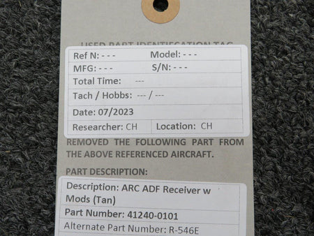 ARC 41240-0101 ARC R-546E Receiver with Modifications (Tan)