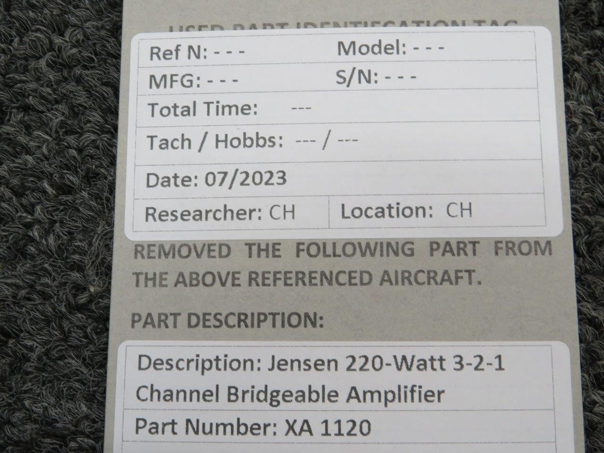 Jensen XA 1120 Jensen 220-Watt 3-2-1 Channel Bridgeable Amplifier