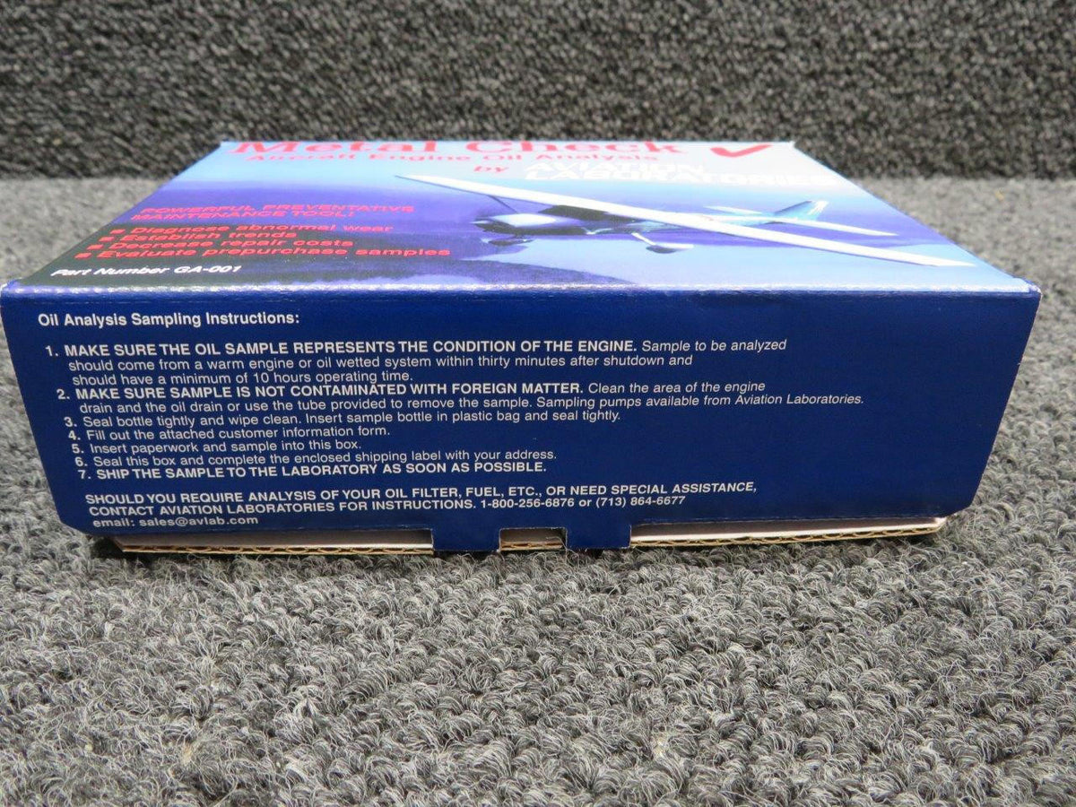 Aviation Laboratories GA-001 Aviation Laboratories Metal Check Engine Oil Analysis (New Old Stock)