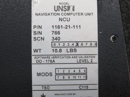 Universal Avionics Corp. 1161-21-111 Universal Avionics Navigation Computer Unit