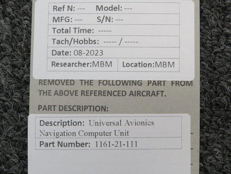 Universal Avionics Corp. 1161-21-111 Universal Avionics Navigation Computer Unit