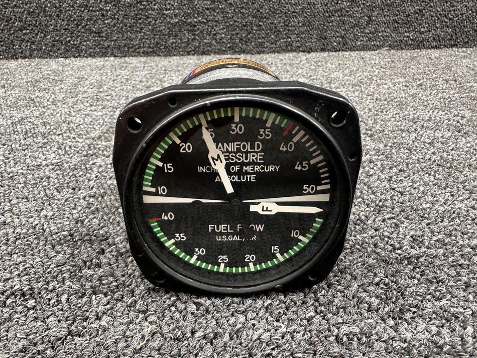 United Instruments 6533-1 (Alt: 599-185) United Instruments Manifold Pressure, Fuel Flow Indicator