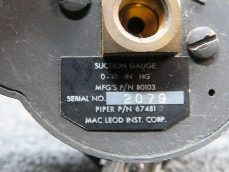 MacLeod 80103 (Alt: 67481) Macleod Suction Indicator (Scratched Face)