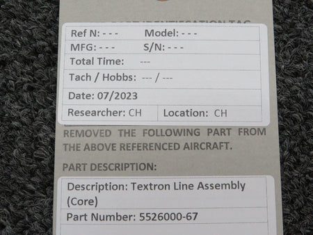 textron 5526000-67 Textron Line Assembly (Core)