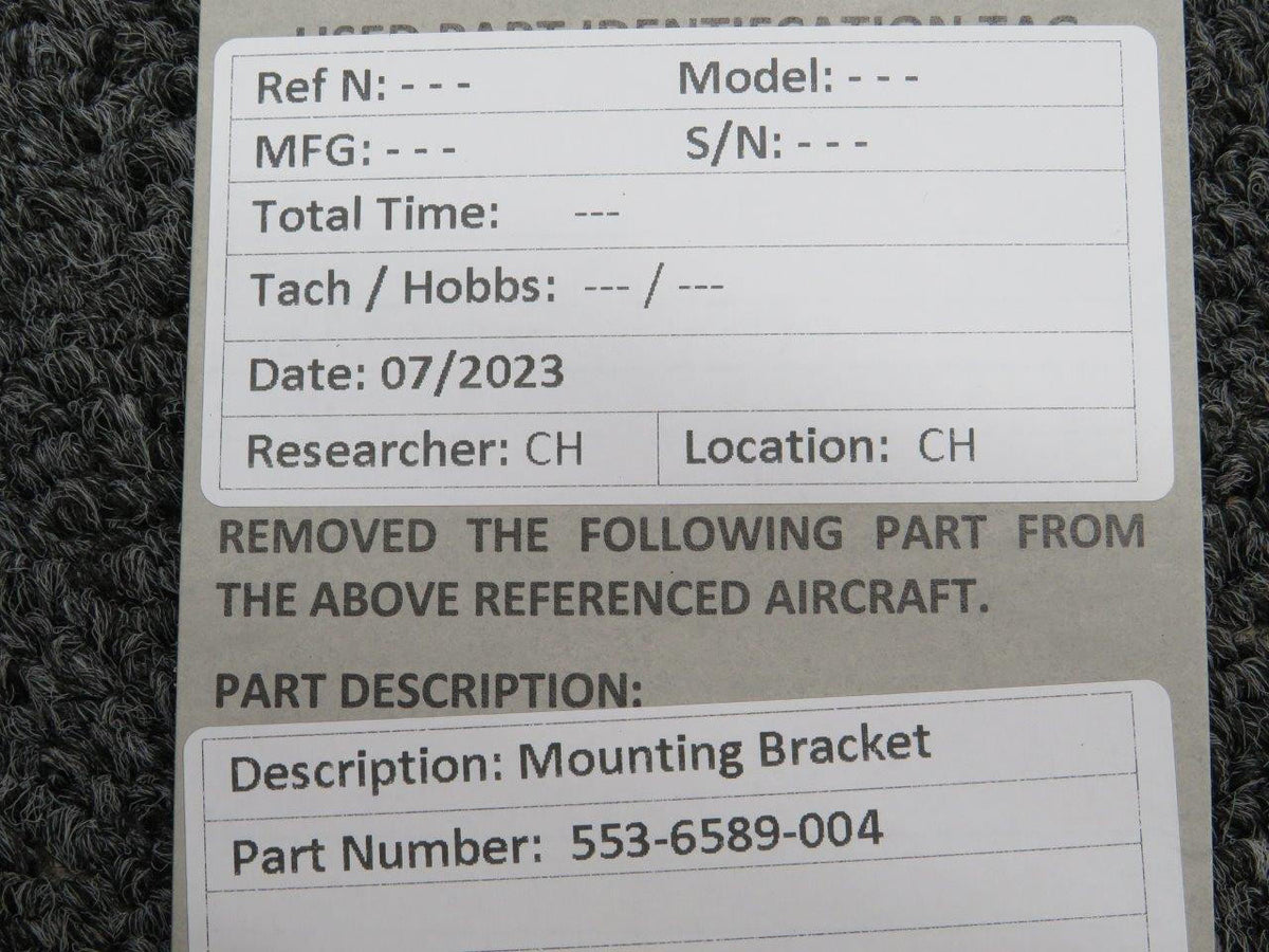 Does Not Apply 553-6589-004 Mounting Bracket