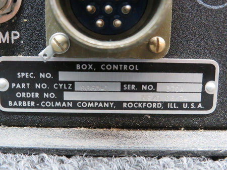 Barber Coleman CYLZ9860-1 Barber-Colman Control Box Windshield Temperature