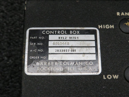 Barber Coleman HYLZ9175-1 Barber-Colman Control Box