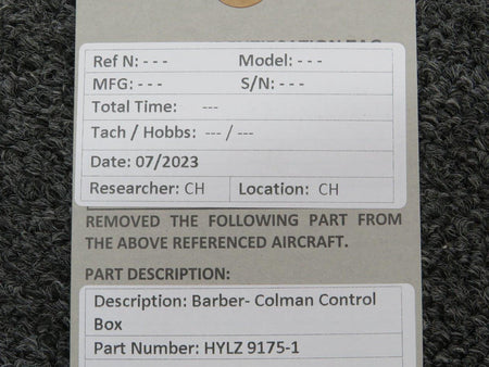 Barber Coleman HYLZ9175-1 Barber-Colman Control Box