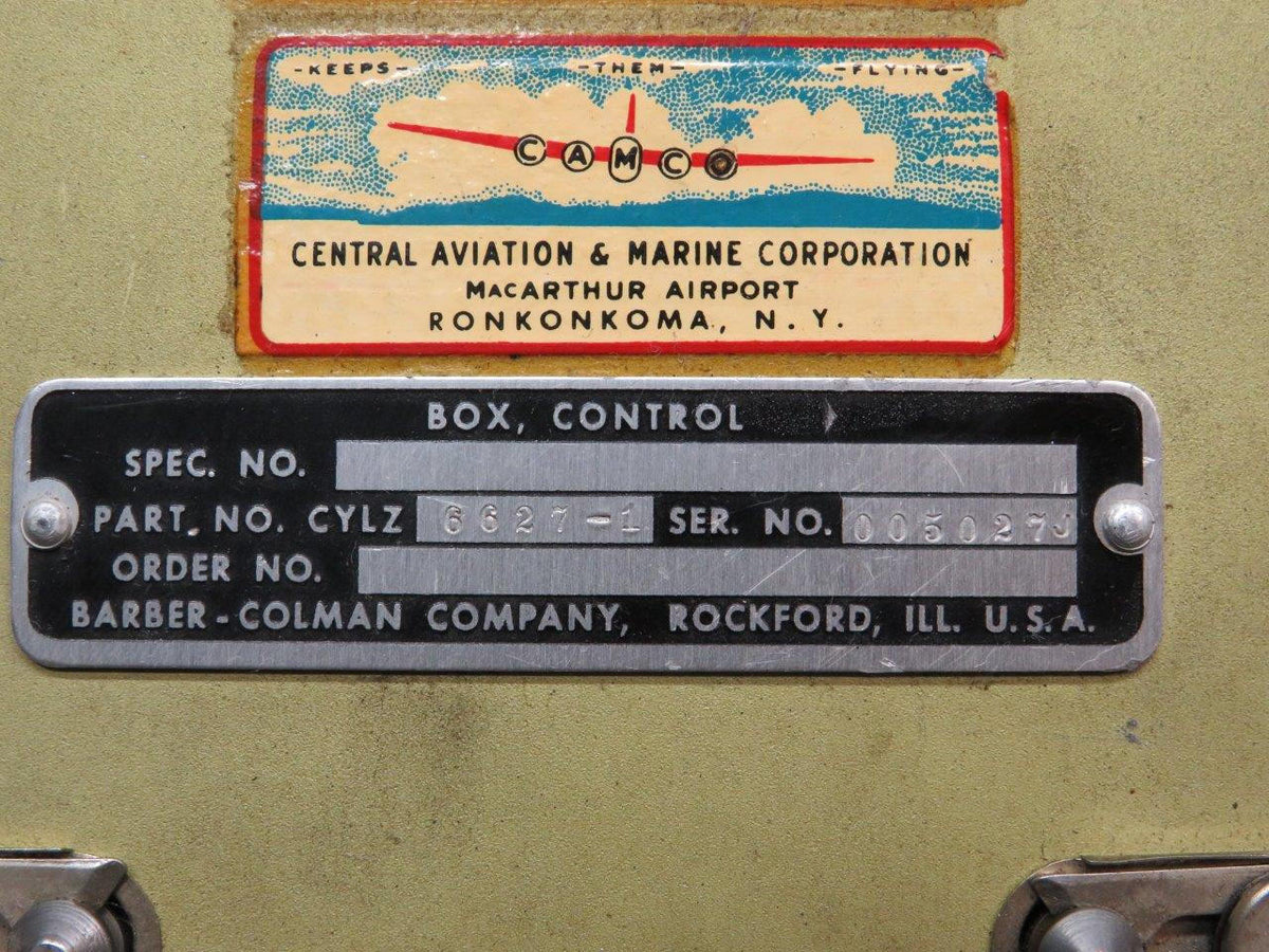Barber Coleman CYLZ6627-1 Barber -Colman Control Box