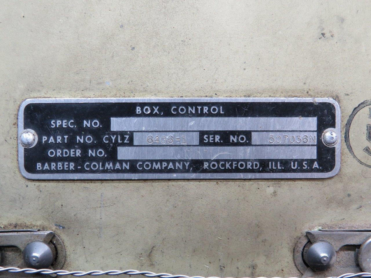 Barber Coleman CYLZ6406-1 Barber-Colman Control Box