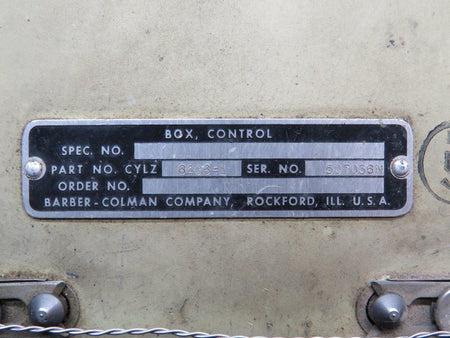 Barber Coleman CYLZ6406-1 Barber-Colman Control Box