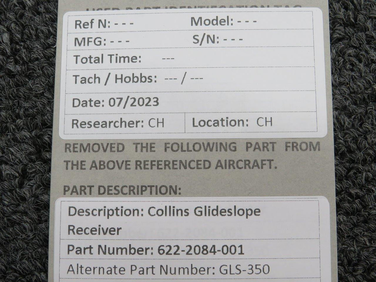 Collins 622-2084-001 Collins GLS-350 Glideslope Receiver (Volts: 14)