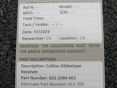 Collins 622-2084-001 Collins GLS-350 Glideslope Receiver (Volts: 14)