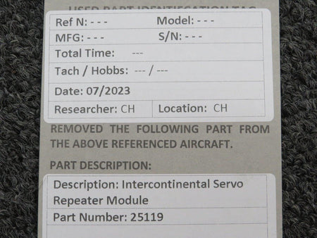 Intercontinental 25119 Intercontinental Servo Repeater Module