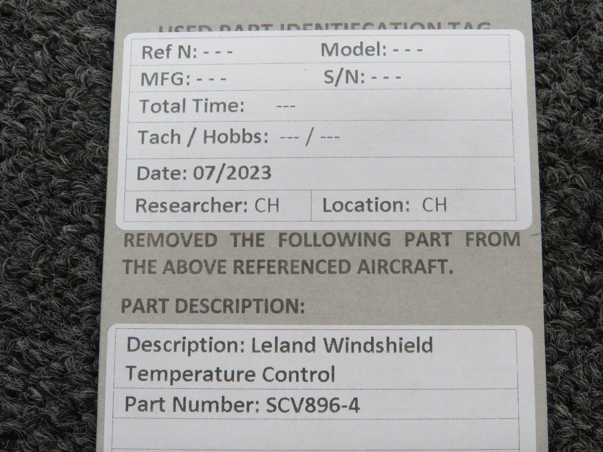 Leland Electrosystems Inc SCV896-4 Leland Windshield Temperature Control