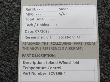 Leland Electrosystems Inc SCV896-4 Leland Windshield Temperature Control