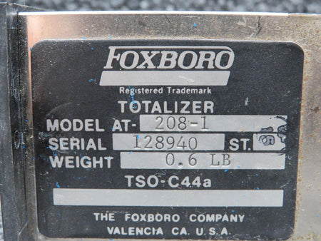 Foxboro AT-208-1 Foxboro Fuel Flow Totalizer Indicator