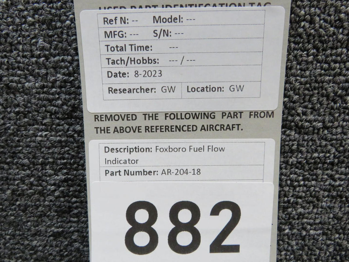 Foxboro AR-204-18 Foxboro Fuel Flow Indicator