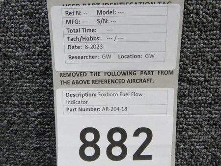 Foxboro AR-204-18 Foxboro Fuel Flow Indicator