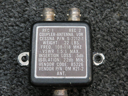 Cessna Aircraft Parts DMH21-2 (Alt: S-2212-1) Cessna VOR Coupler Antenna