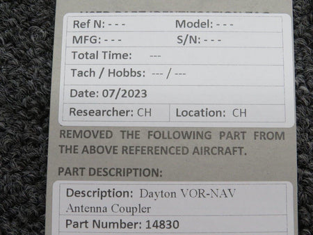 Dayton 14830 Dayton VOR-NAV Antenna Coupler