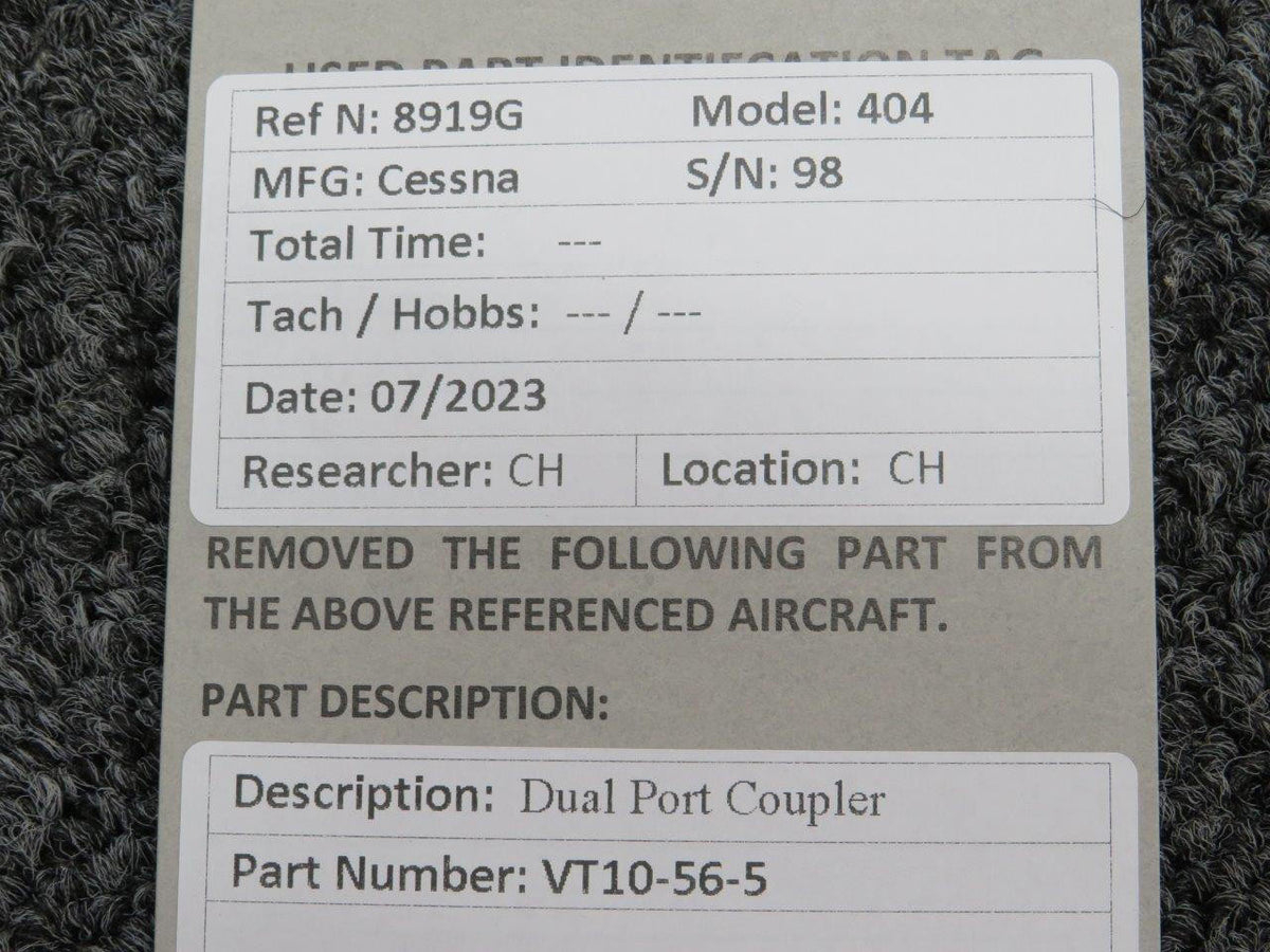 Does Not Apply VT10-56-5 Dual Port Coupler