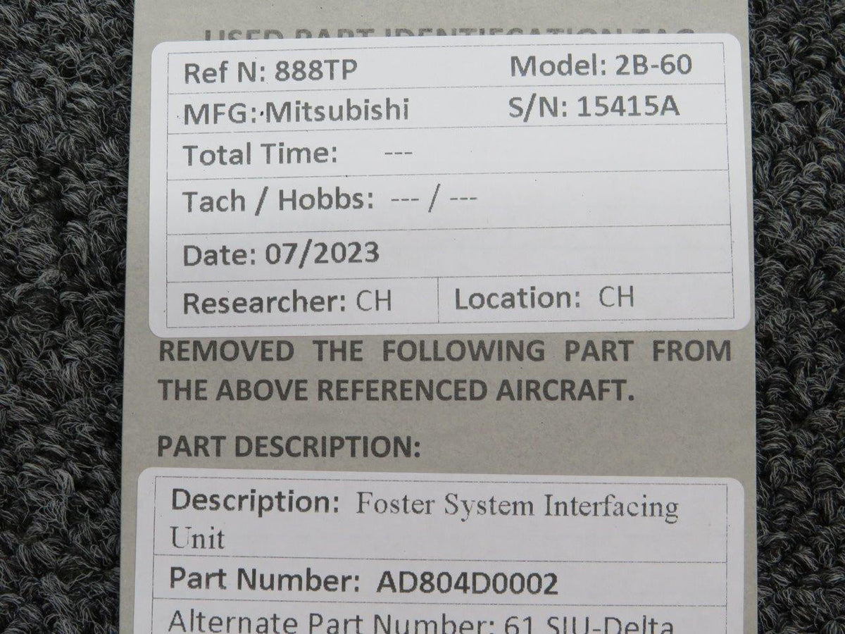 Foster AD804D0002 Foster 61 SIU-Delta System Interface Unit